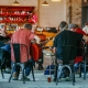 A group of musicians participate in a local jam with a variety of instruments. Image courtesy of Trailside Brewing