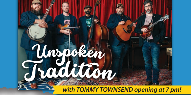 Raise the Roof: A benefit for the Peacock Performing Arts Center featuring Unspoken Tradition with Tommy Townsend