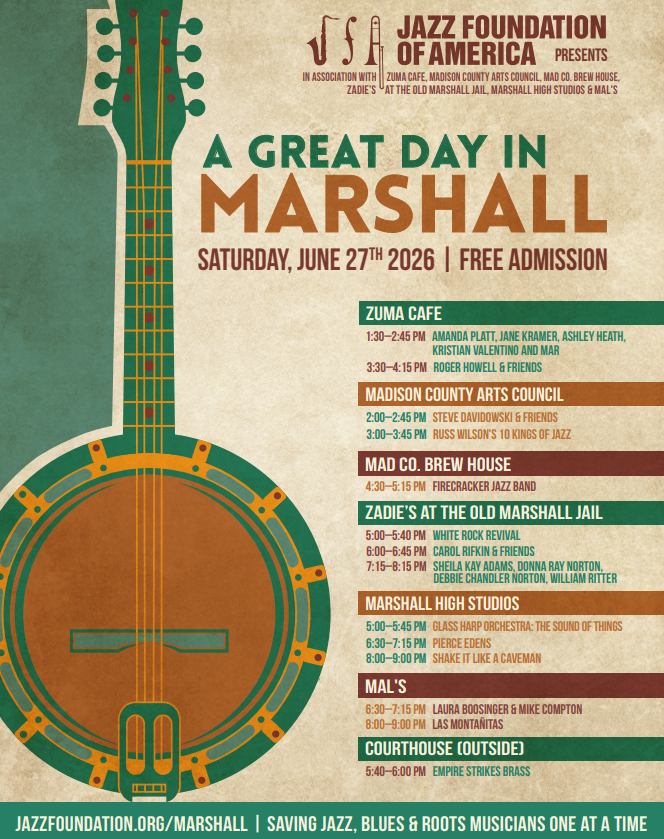 Jazz Foundation of American/Marshall poster
