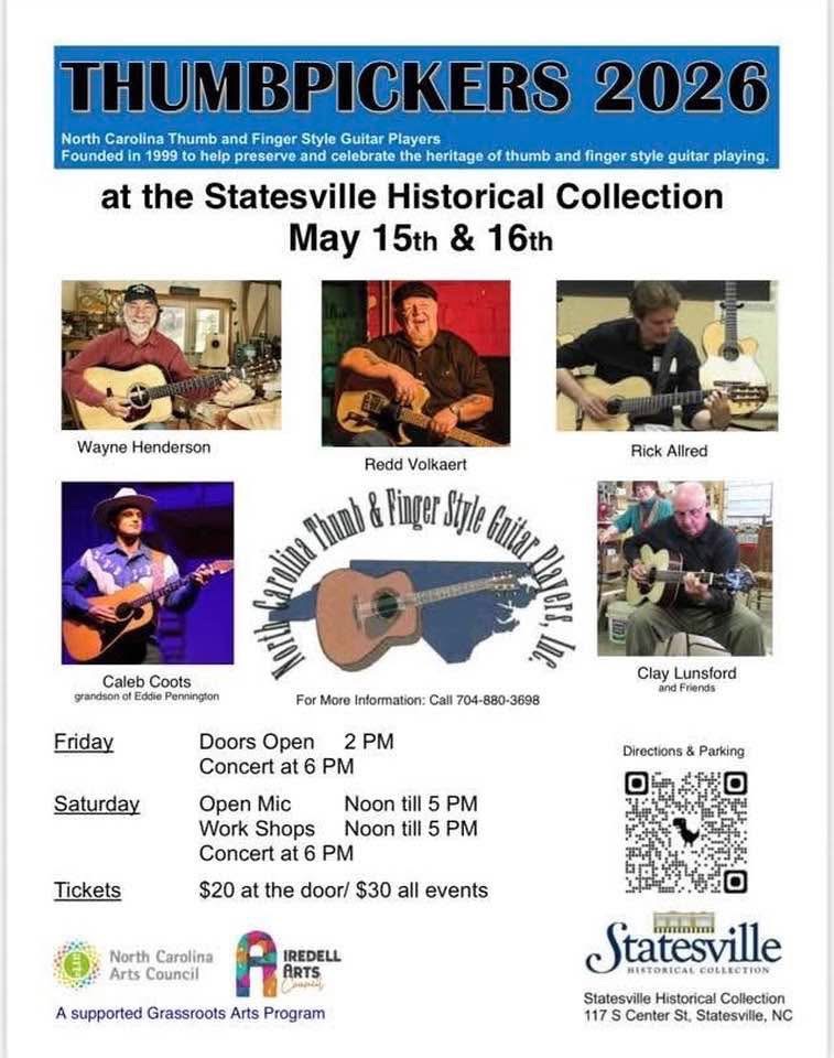 Thumbpickers 2026 at Statesville Historical Collection